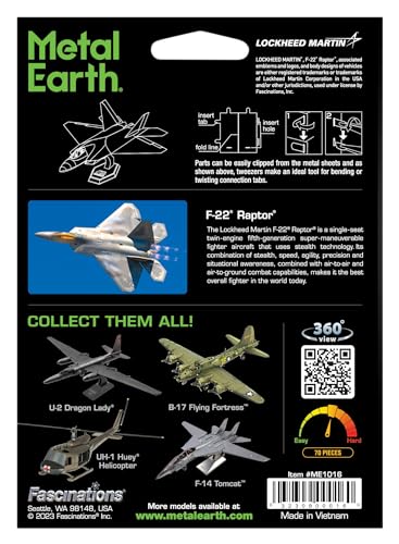 Metal Earth F-22 Raptor ME1016 3D Metal Model Kit Fascinations
