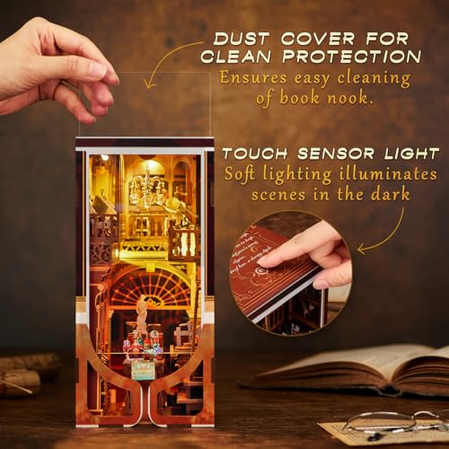 DIY Book Nook Kit, Roaring Twenties Speakeasy 3D Wooden Puzzle for Adults - color: Roaring Twenties Speakeasy