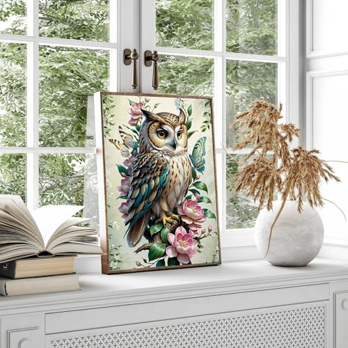 Ekuxom Owl Diamond Art Kits for Adults-5D Owl Diamond Painting - color: Owl