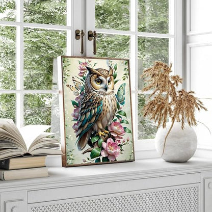 Ekuxom Owl Diamond Art Kits for Adults-5D Owl Diamond Painting - color: Owl