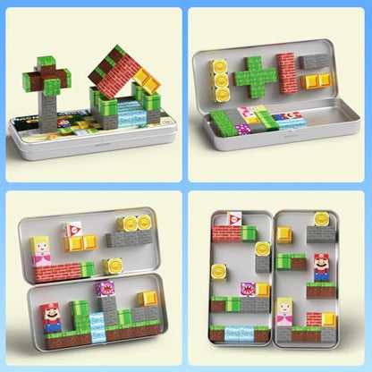 Magnetic Adventure Travel STEM：35PCS Mini Blocks Kit for Ages 3-5 - size: 35PCS