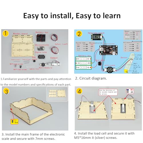 Electronics Project Kit for Boys Girls, DIY Electronic Scale Kit, Science Kits for College High School Education, STEAM Project Kits