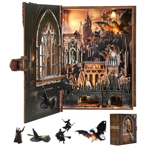 CCCDF Book Nook Kit, DIY 3D Wooden Puzzle for Adults - color: Introduction to Magical Flight