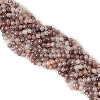 60PCS 6mm Natural Pruple Berry Quartzite Crystal Round Loose Beads for Jewelry Making 1 Strand 15" - color: Pruple Berry Quartzite, size: 6mm