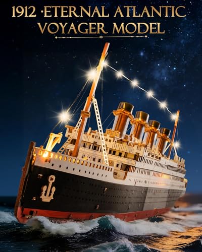 Rolife 3D Wooden Puzzle Titanic Model Ship Kit 19.5" 433Pcs LED