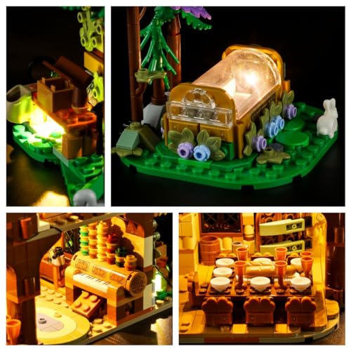LIGHTAILING Light for Lego-43242 Snow White and The Seven Dwarfs' Cottage - Led Lighting Kit Compatible with Lego Building Blocks Model - NOT Included The Model Set - style: (Only Light) 43242 Snow White and the Seven Dwarfs' Cottage