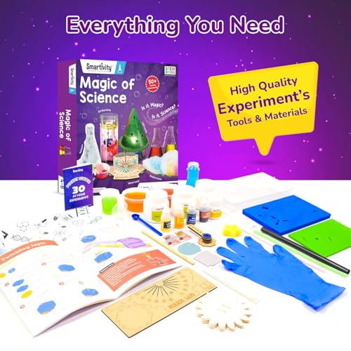 Smartivity Magic Science Kit for Kids Ages 4, 5, 6, 7, 8 Years | 50+ Amazing Science Experiments I Birthday Gifts for Boys & Girls | I Educational Toy for Kids Age 4-8 Years Old - style: Magic of Science
