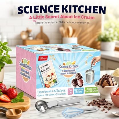 Ice Cream Making Kit for Kids - STEM Science Toy Ages 5–12, Recipe Cards