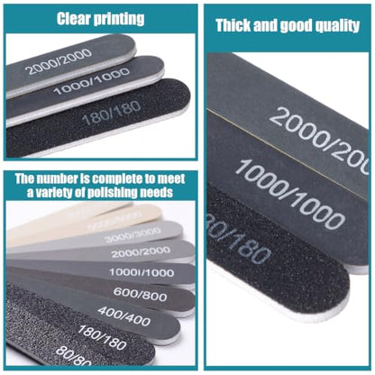 Honoson 10 Pcs Sanding Sticks for Plastic Models, Low Grits, Knife Shape - style: Knife Shape