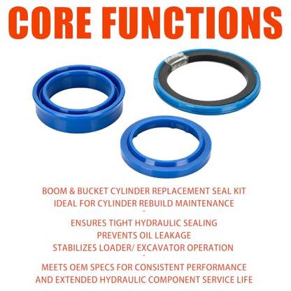 1 Pack 7J291-64400 Boom & Bucket Cylinder Seal Kit for Kubota Front Loaders