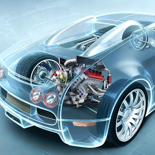 V8 Engine Model Kit that Run, 8-Cylinder Car Engine Building Blocks Set, Build Your Own STEM Engineering Kit that Work with LED Light and APP Control, Collections Set for Age 8+/Kids/Adults (700 PCS) - color: Silver