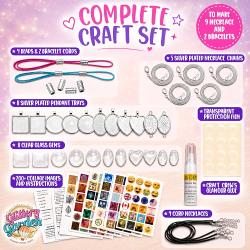 Glittery Garden Girls Jewelry Making Kit. Necklace & Bracelet Crafting Set - style: Jewelry Making Kit