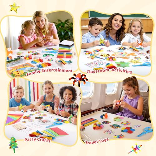 Zefy 3800+ Pcs Arts and Crafts Kit Supplies for Kids, All in One Craft Box - size: 3847 pcs