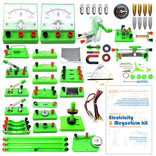 EUDAX School Physics Labs Basic Electricity Discovery Circuit and Magnetism Experiment Kits for High School Students Electromagnetism Elementary Electronics - size: Medium