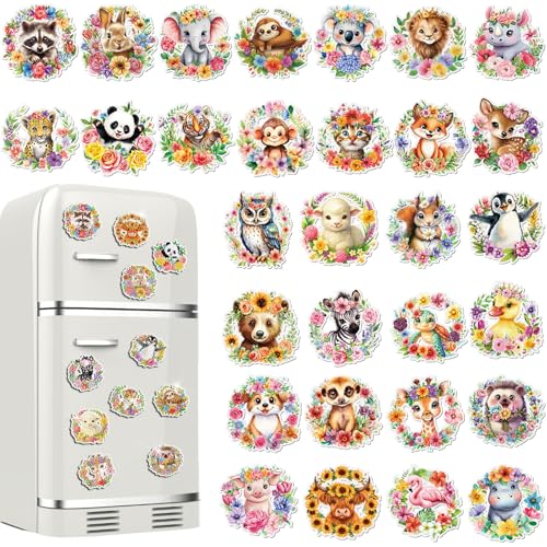 Xuhal 30 Pcs Animal Diamond Painting Magnets Diamond Art Kits for Adults - color: Wreath