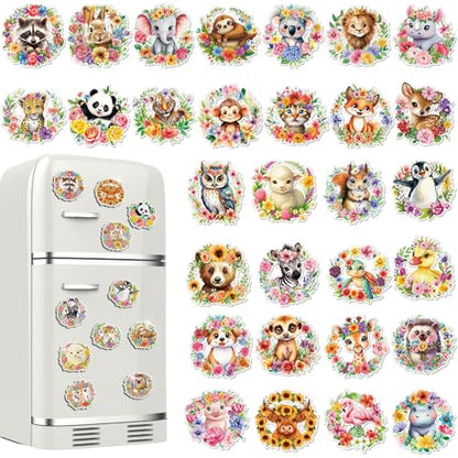 Xuhal 30 Pcs Animal Diamond Painting Magnets Diamond Art Kits for Adults - color: Wreath
