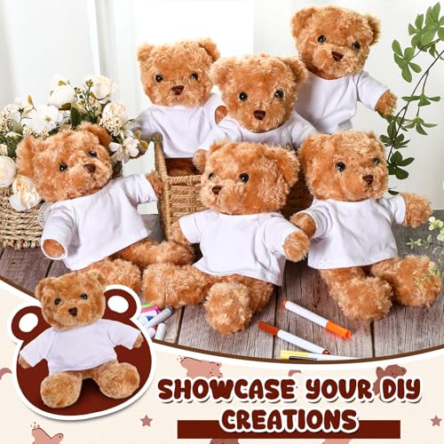 Blueweenly 40 Pcs Make Your Own Stuffed Animal Bear Kit,Brown - color: Brown
