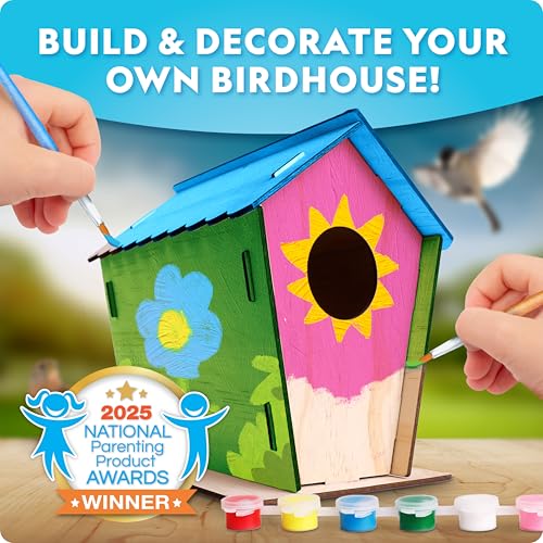 National Geographic Build Your Own Wooden Birdhouse Craft Kit for Kids - style: DIY Birdhouse