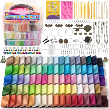 Aestd-ST Polymer Clay Kit 85 Colors, Oven Bake Modeling Clay for Kids - color: 85 Colors
