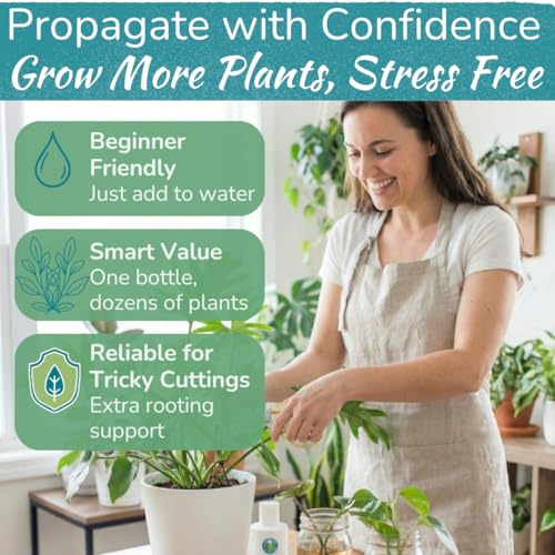 Houseplant Prop Drops – Rooting Hormone for Cuttings & Propagation Promoter | Root Growth Hormone & Root Stimulator | Supports Faster Root Development in Water & Soil Propagation | 8 oz (Pack of 2) - size: 8 ounces (Pack of 2)
