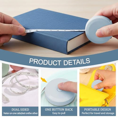 Soft Tape Measure for Body Fabric Sewing Tailor Cloth Knitting Craft Measurements, 59 Inch Portable Measuring Tool, Blue - color: Blue