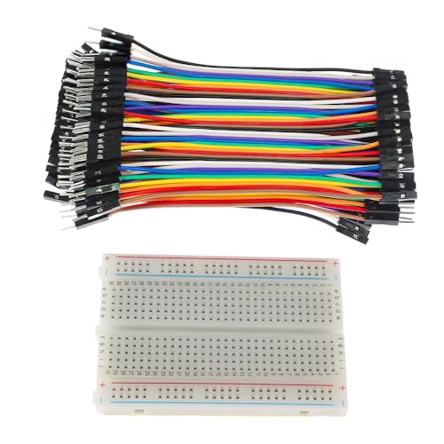 Breadboard Jumper Wires Kit Include 400 Tie Points Breadboards Male-Female 10CM 40Pin Jumper Wire - color: 400TieBreadboard-JpWe40Pin-male-fmla