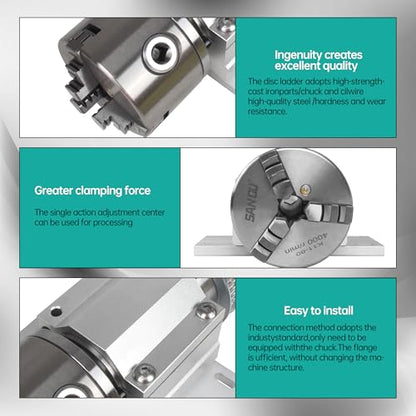 RATTMMOTOR K11-80 No Powered Multi-Function Lathe Chuck Spindle Assemblies