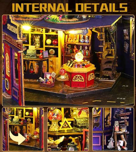 Spilay DIY Miniature House Kit for Adults, Miniature Dollhouse Building Kit - color: Christmas Wonderland