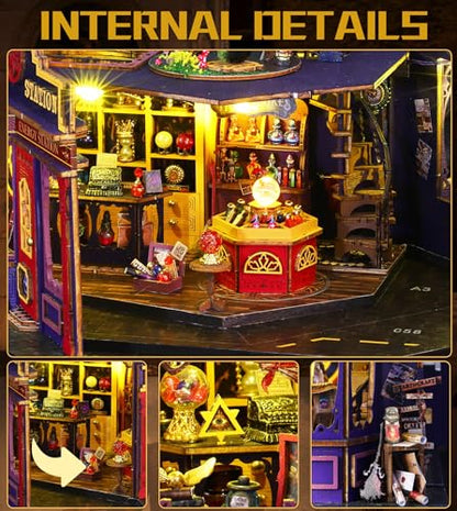 Spilay DIY Miniature House Kit for Adults, Miniature Dollhouse Building Kit - color: Christmas Wonderland