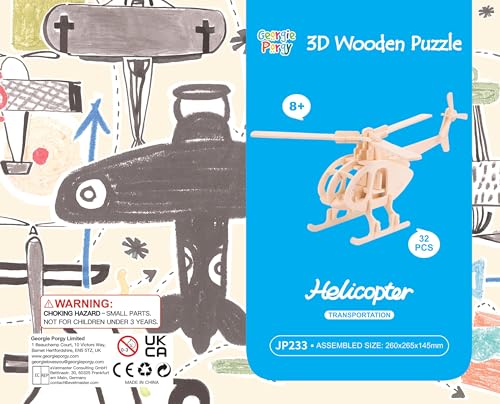 Georgie Porgy 3D Wooden Puzzles, DIY Models Kits for Kids, Dinosaur Animal Airplane Car Woodcraft Construction Toy DIY Projects (Airplanes Off-Road Vehicle Cars Yacht) - color: Airplanes Off-road Vehicle Cars Yacht