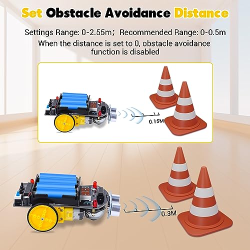MiOYOOW Ultrasonic Ranging Obstacle Avoidance DIY Car Kit for Students