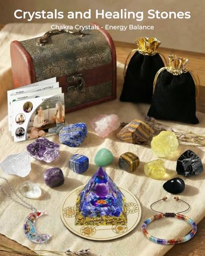 Healing Crystals and Stones Set, Protection Crystal Gift for Women - color: Colorful (Set 14)