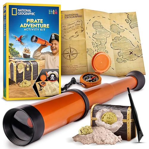 National Geographic Pirate Telescope Adventure Activity Kit for Kids - size: 1 Dig Brick