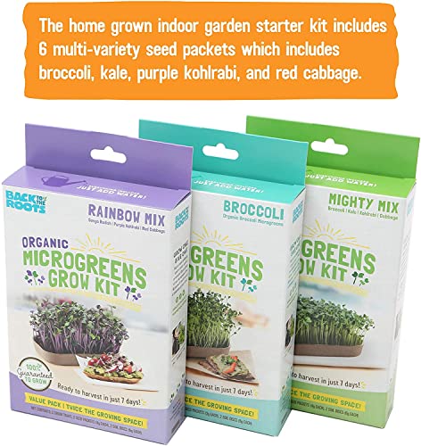 Back to the Roots DIY Microgreen Grow Kit, 6-Grow Variety Pack - color: Microgreen 6ct