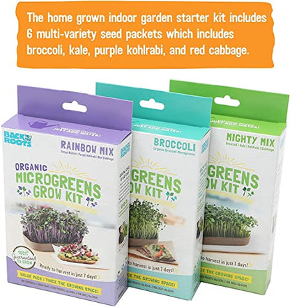 Back to the Roots DIY Microgreen Grow Kit, 6-Grow Variety Pack - color: Microgreen 6ct
