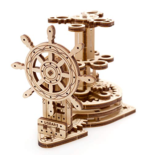 UGEARS Mechanical Wheel Organizer Model Set Educational Mechanical Model Kit with Moving Parts, STEM DIY for Adults and All Family 3D Wood Model Kit