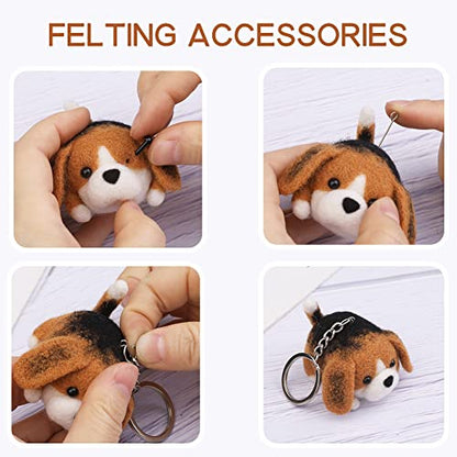 QMNNMA Needle Felting for Beginners, Beagle Needle Felting Set - size: Beagle