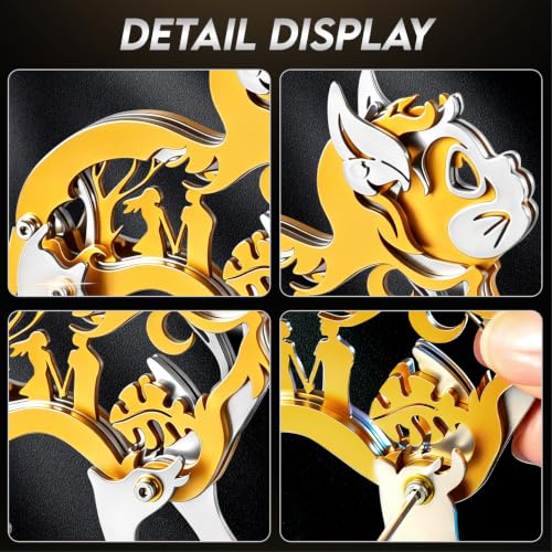 Orange Dream Cat Stainless Steel 3D Metal Puzzle Model Kit - color: C03-orange Dream Cat