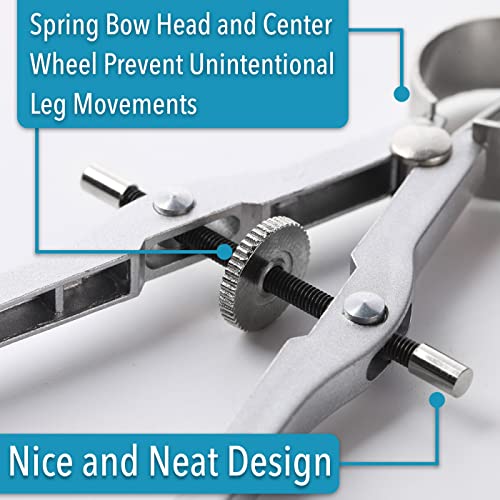 Mr. Pen- Professional Compass for Geometry, Extra Lead - color: Silver