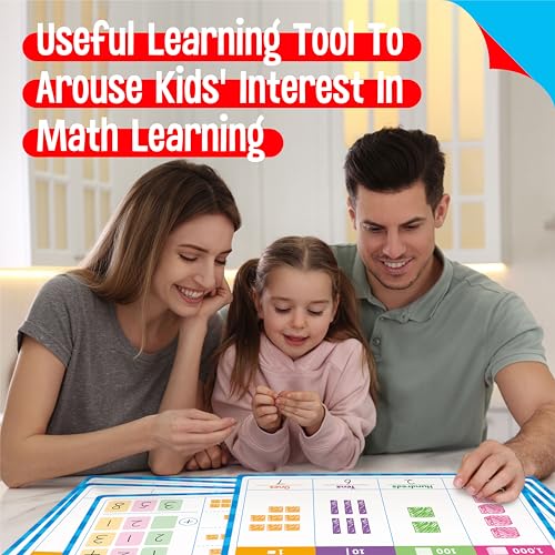 8 Packs Place Value Whiteboards, Double-Sided Dry-Erase Cards, Writable and Erasable Math Learning White Board for Kids, Students, Classroom and Home (Each Measures 12” x 9”) - color: Place Value Whiteboards-b