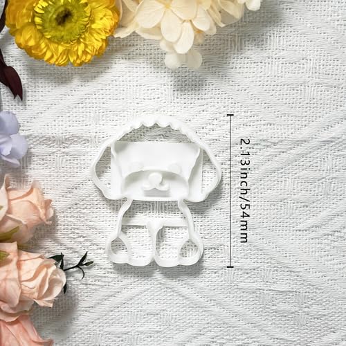 Xaekicr Poodle Dog Polymer Clay Cutters for Earrings – Cute Puppy Clay Cutters for Polymer Clay Jewelry Making – Animal Clay Earring Cutters and DIY Clay Tools – 1 Piece - color: W color