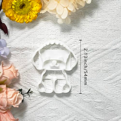 Xaekicr Poodle Dog Polymer Clay Cutters for Earrings – Cute Puppy Clay Cutters for Polymer Clay Jewelry Making – Animal Clay Earring Cutters and DIY Clay Tools – 1 Piece - color: W color