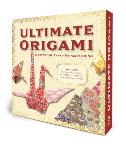 The Ultimate Origami Kit: Master the Art of Paper Folding - Includes: Instruction Book, 100 Pieces of Double Sided Origami Paper