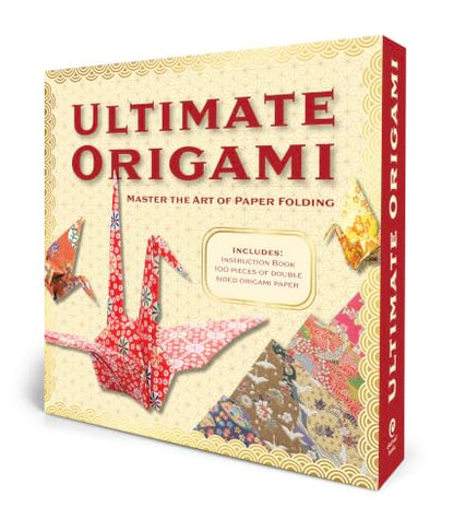The Ultimate Origami Kit: Master the Art of Paper Folding - Includes: Instruction Book, 100 Pieces of Double Sided Origami Paper