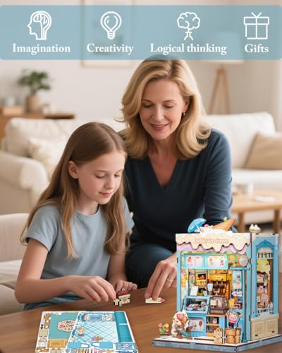 Cutefun Book Nook Kit - DIY Miniature Dollhouse Kit for Adults and Teens - color: Bella's Ice Cream