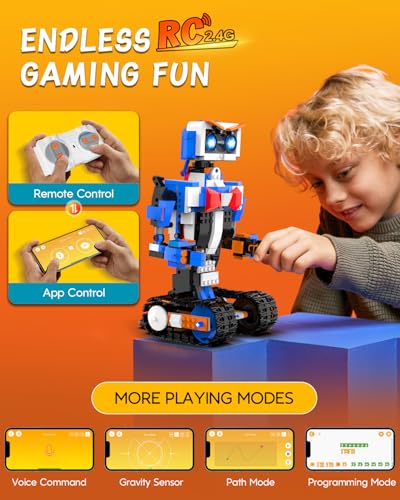 Stem Robot Toys Building Kits, App & Remote Control Robotics for Boys 8-12