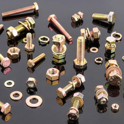 Foliv 1580pcs Metric Bolt Assortment, M4 M5 M6 M8 Nuts and Bolts Assortment Kit, Grade 8.8 Alloy Steel with Yellow Zinc Plated, Length from 12-30mm - size: 1580PCS M4 M5 M6 M8