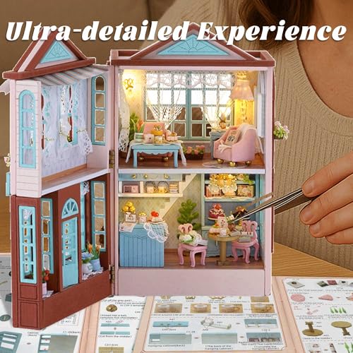 Flever Dollhouse Miniature DIY House Kit Creative Room with Furniture for Romantic Valentine's Gift (Manxing Dessert Shop) - color: Manxing Dessert Shop