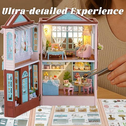 Flever Dollhouse Miniature DIY House Kit Creative Room with Furniture for Romantic Valentine's Gift (Manxing Dessert Shop) - color: Manxing Dessert Shop
