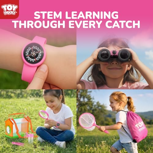 TOY Life Kids Explorer Kit with Bug Catcher for Kids, Bug Catching Kit with Bug Toys, Kid Safari Vest & Hat, Compass, Binoculars, Magnifying Glass, Educational Outdoor Toys Girls Kid Adventure Kit